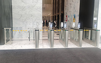 Face recognition speed gate turnstile