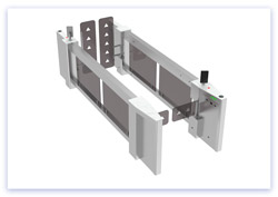 Pedestrian bicycle speed gate turnstile